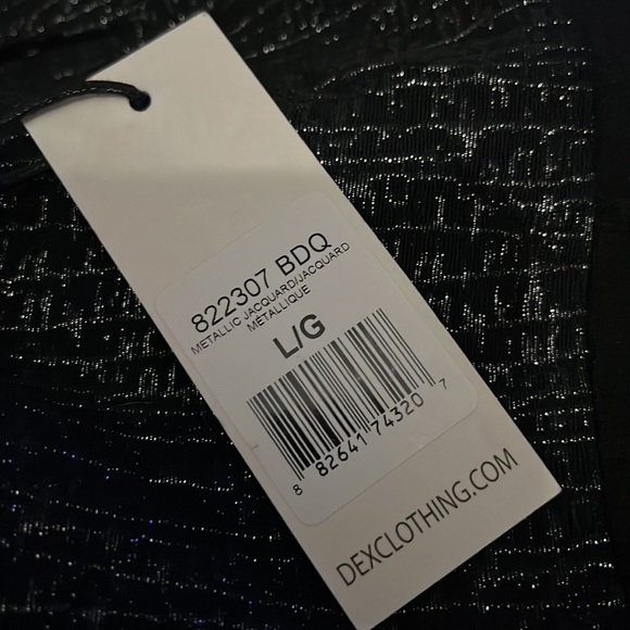 Dex Jacquard Black Metallic Dress - Picture 6 of 6